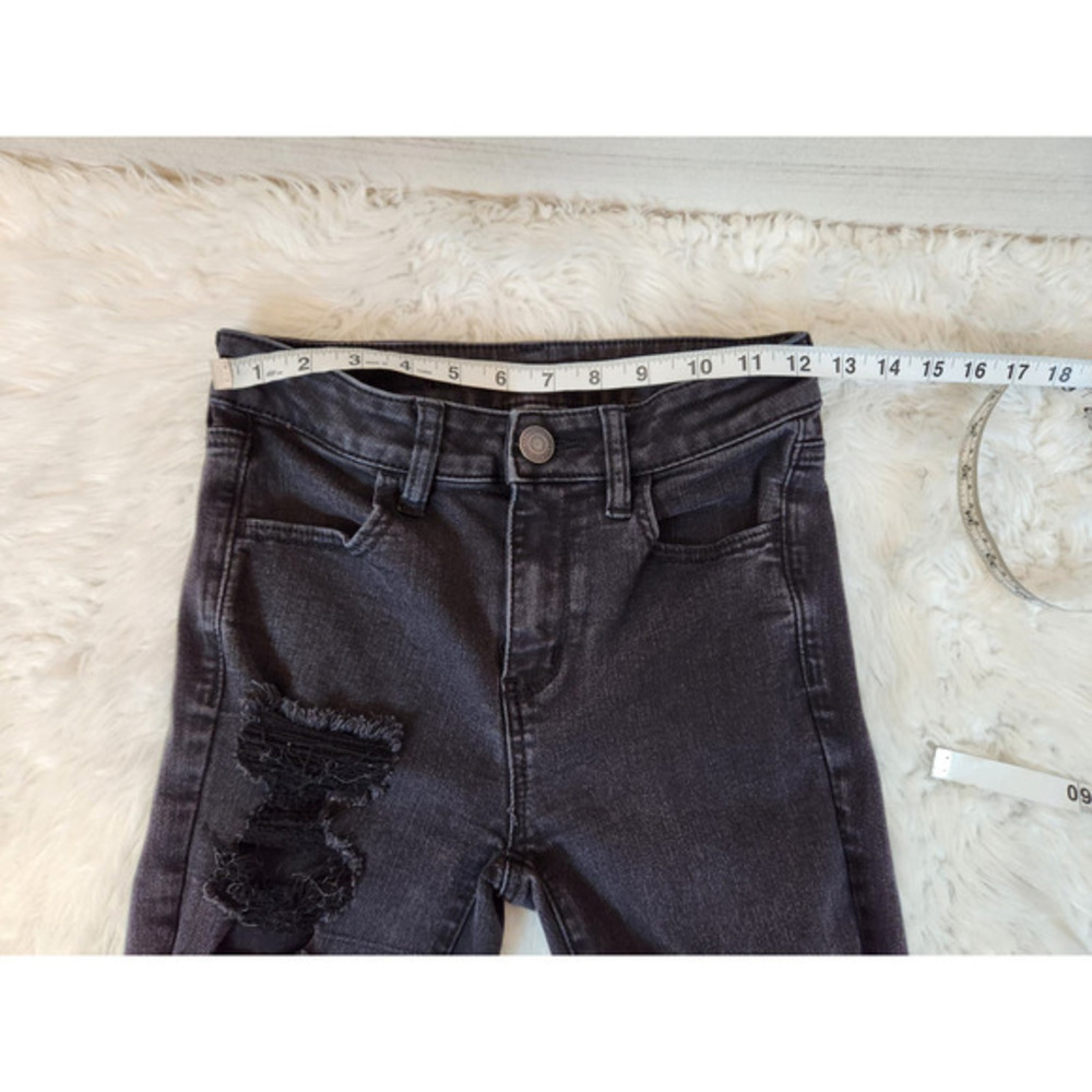 Old Navy Women's Black Solid Stretch Distressed H… - image 6